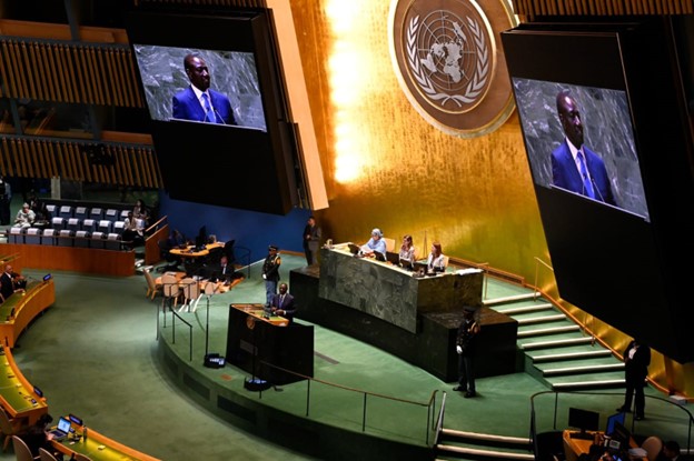 President H.E. Dr. William Ruto delivering Kenya’s National Statement at the United Nations General Assembly in New York, 26th September 2024.