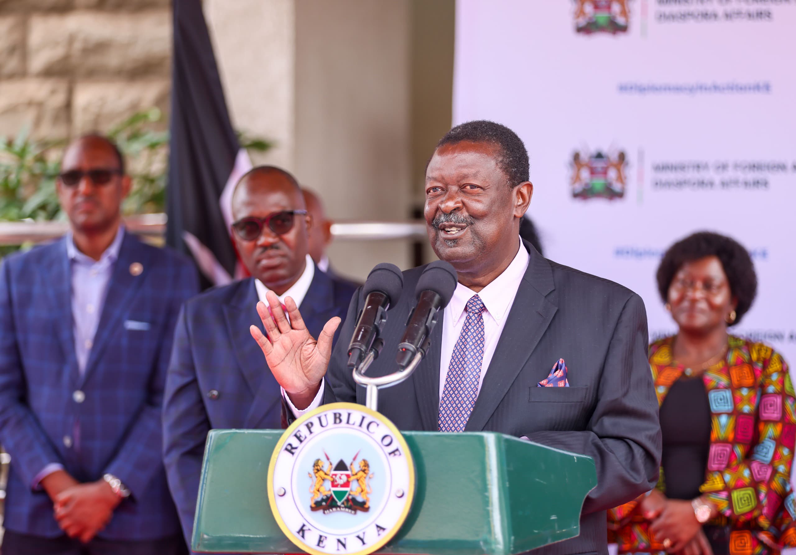 Dr Mudavadi addresses the media on diplomatic milestones for 2024.
