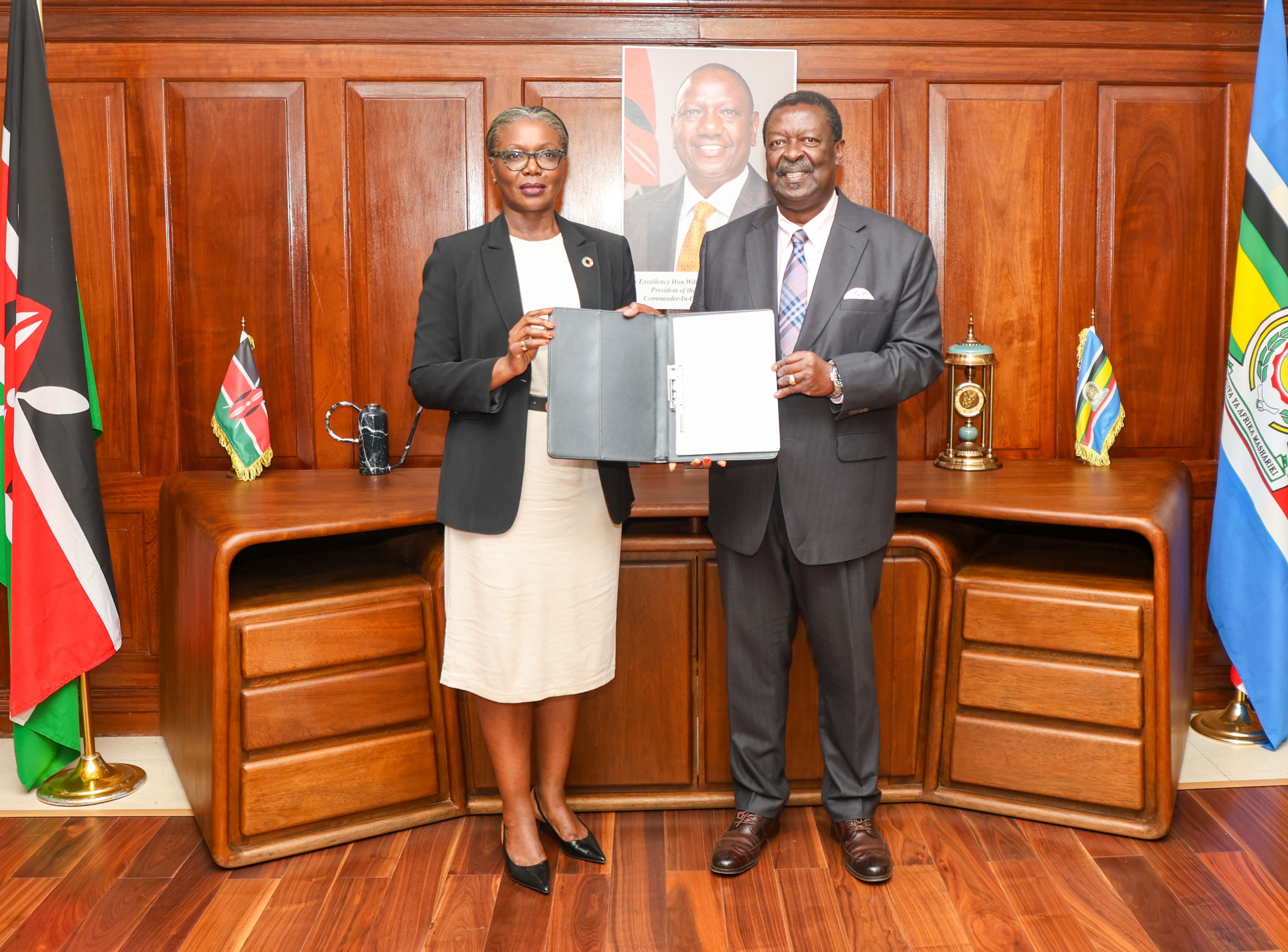 Dr Musalia Mudavadi receives Ms. Antonia N’gabala Sodonon, the UN Women representative in Kenya