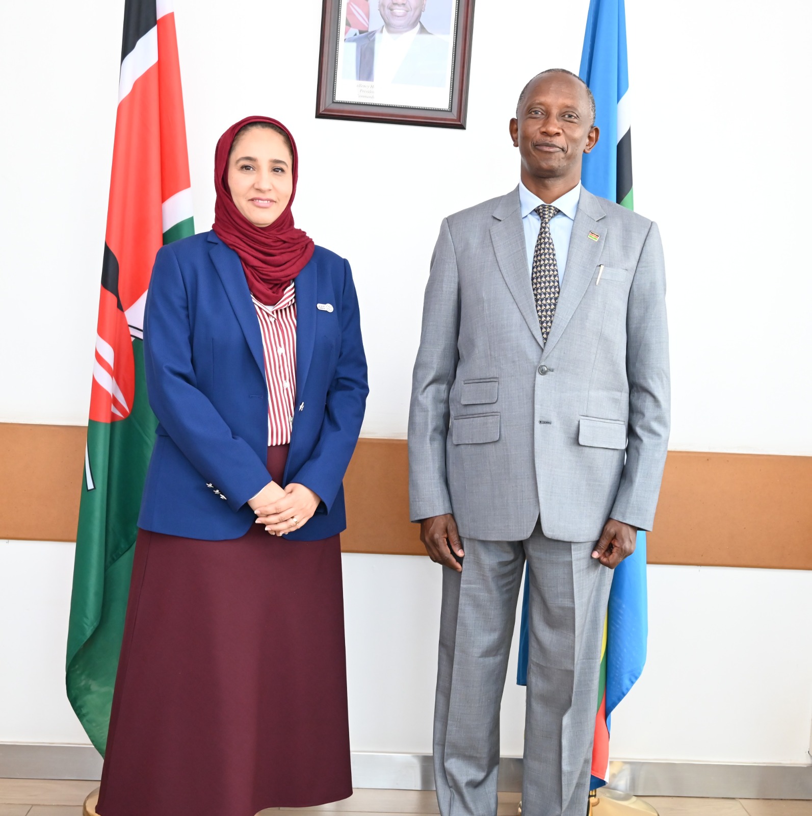 Deputy Director General Amb. Lindsay Kiptiness, ndc (K) received H.E. Amb. Nasra Salim Mohamed Al-Hashmi, Ambassador of the Sultanate of Oman to Kenya, on a courtesy call