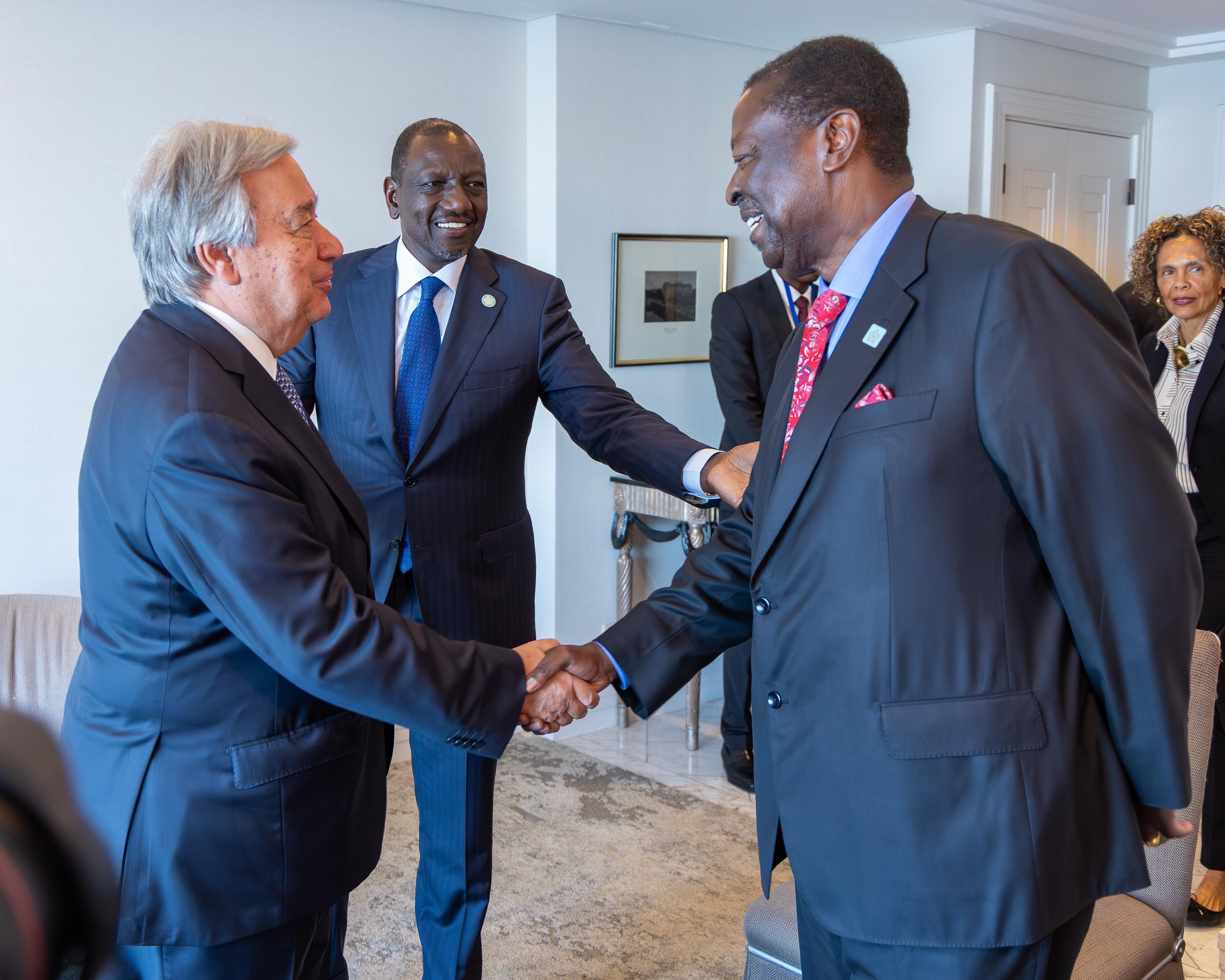 President Ruto introduces Dr. Mudavadi to UN Secretary General Antonio Guterres