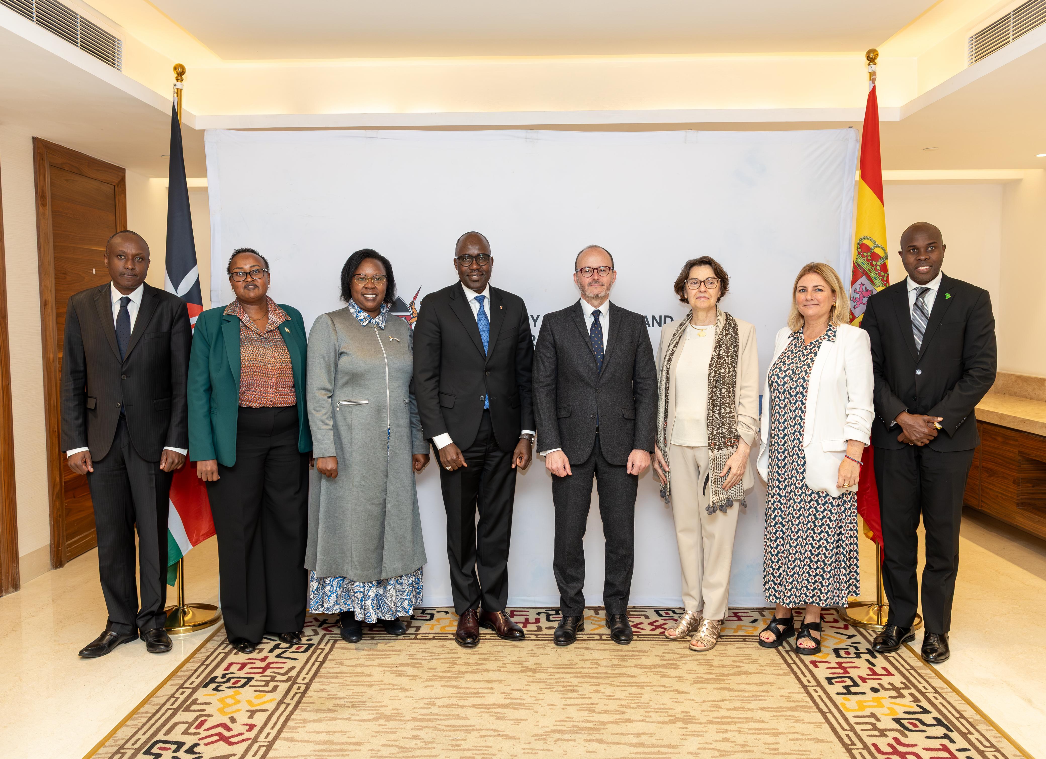 Kenya Spain delegation during the political consultations