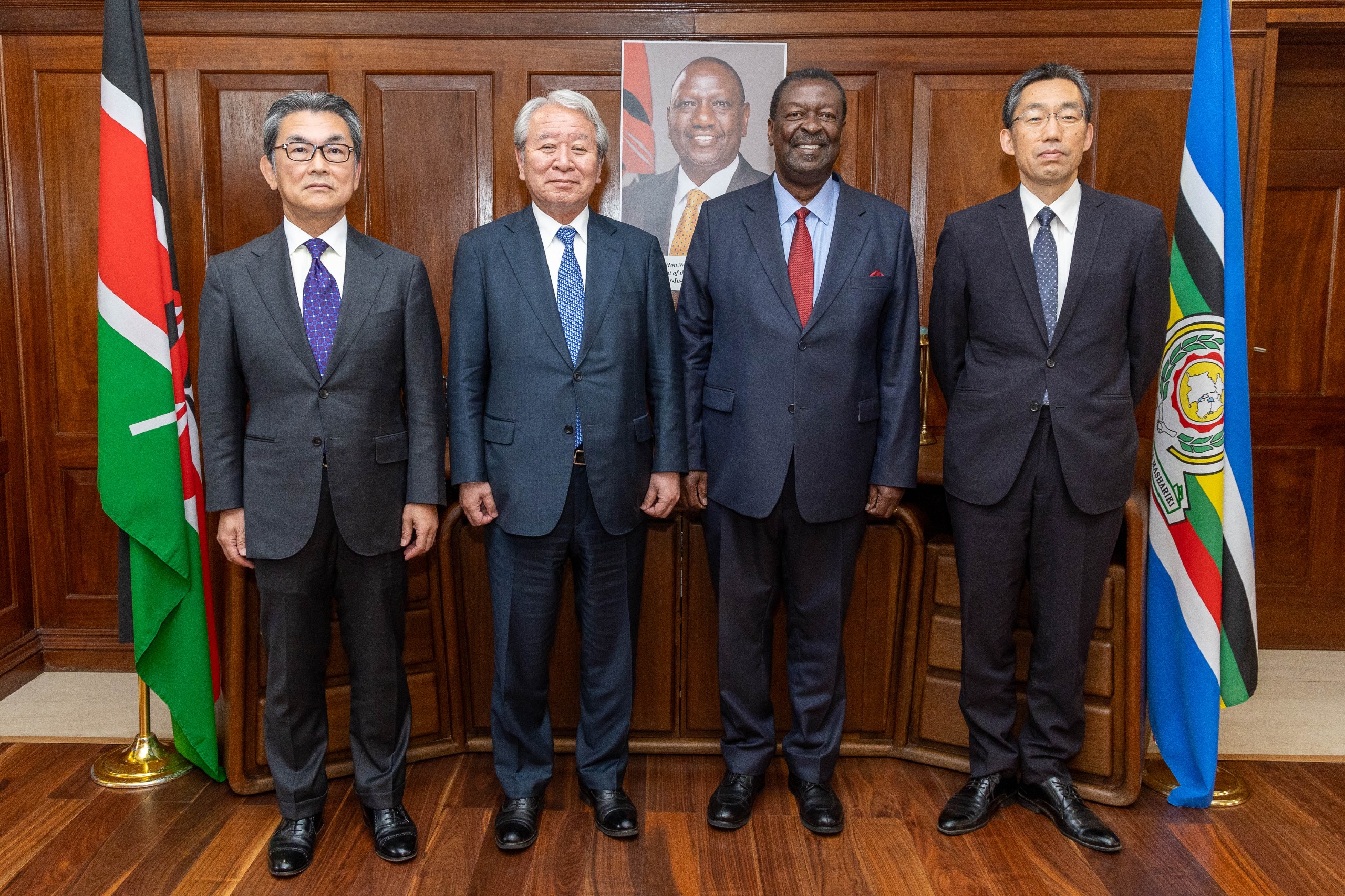 Dr. Mudavadi with visiting Japanese officials in Nairobi. 