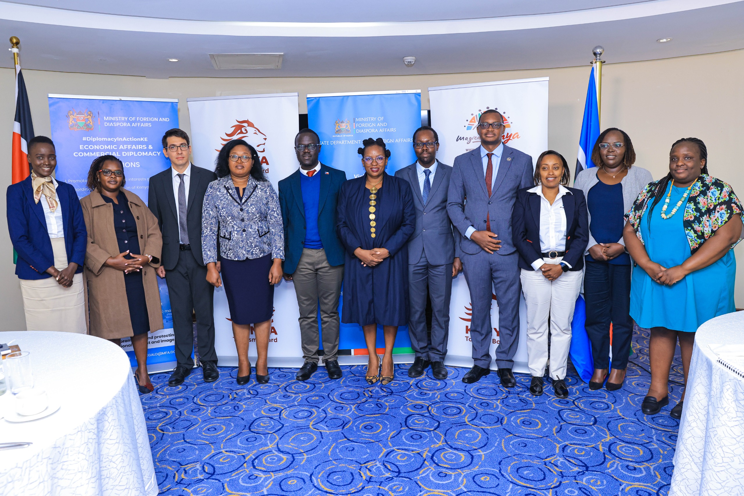 Group photo of Diplomatic corps and KTB team