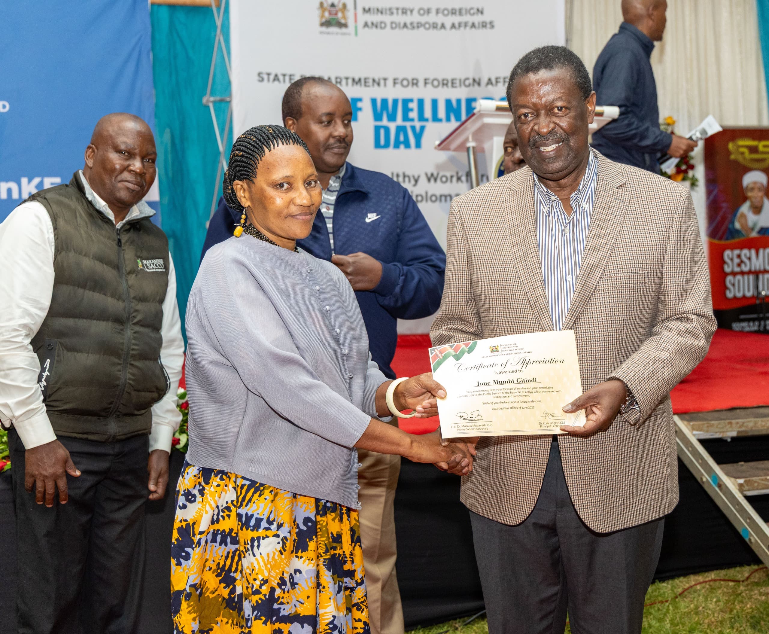 PCS Mudavadi awards retired staff for their years of service