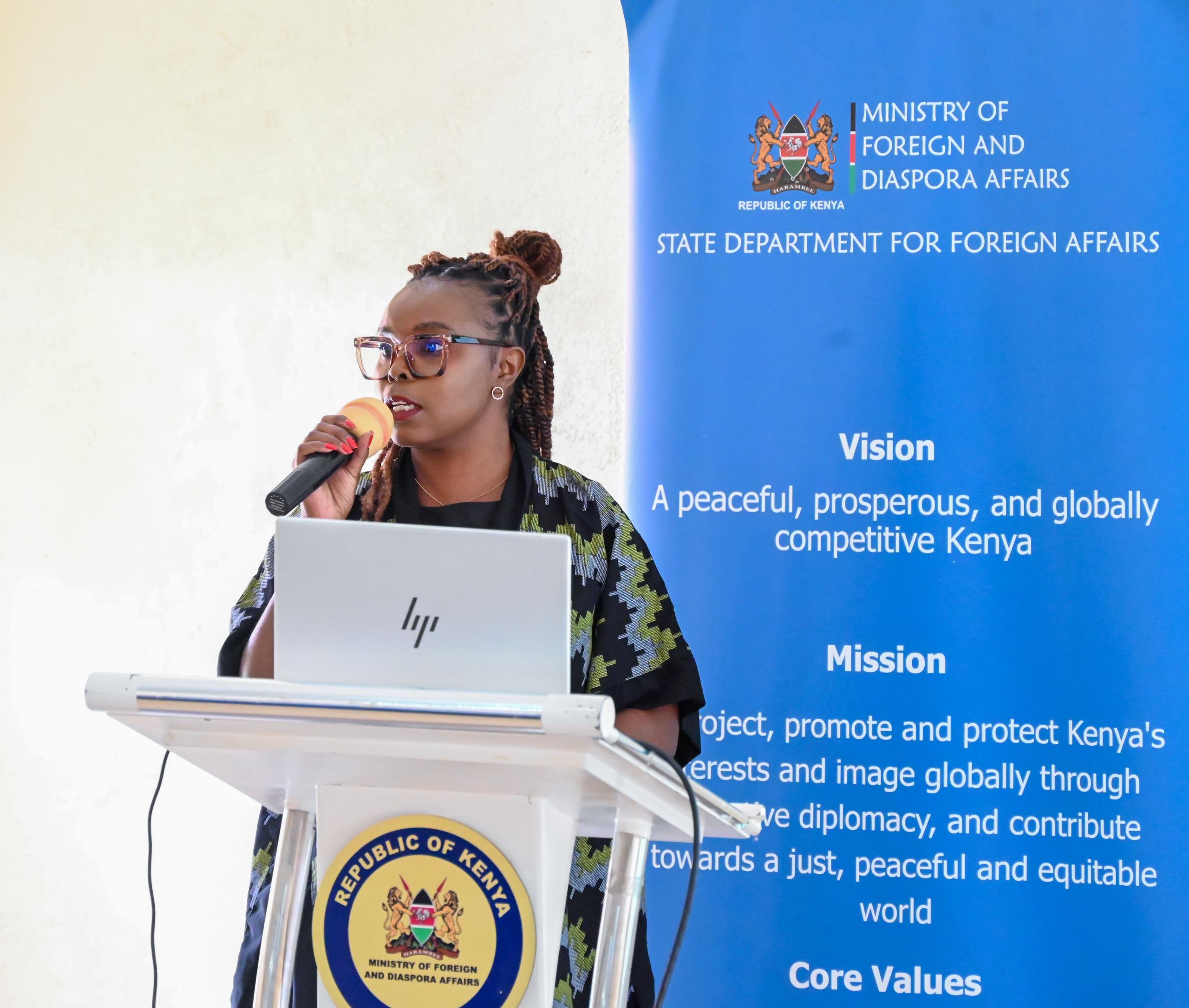 Director CPPMD, Ms. Dorothy Mwera makes her remarks during the Strategic Reflective Retreat