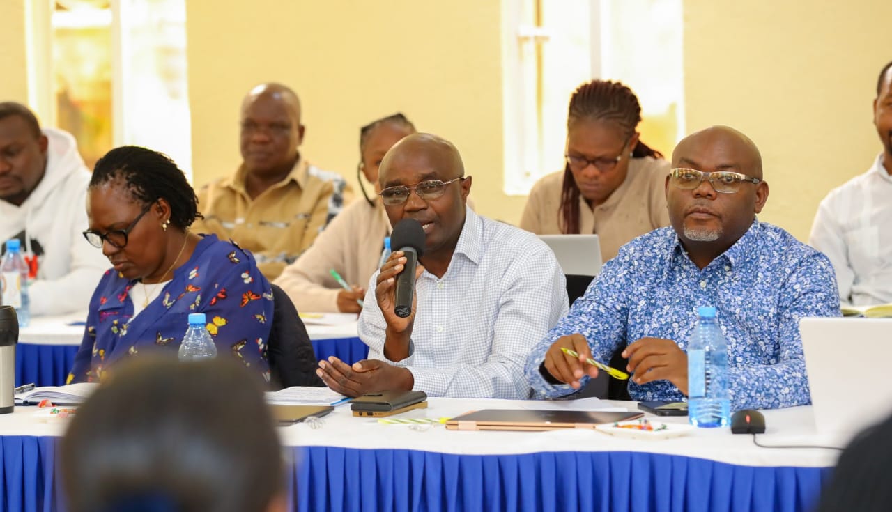 Mr. James Omosa contributing during the Strategic Reflective Retreat