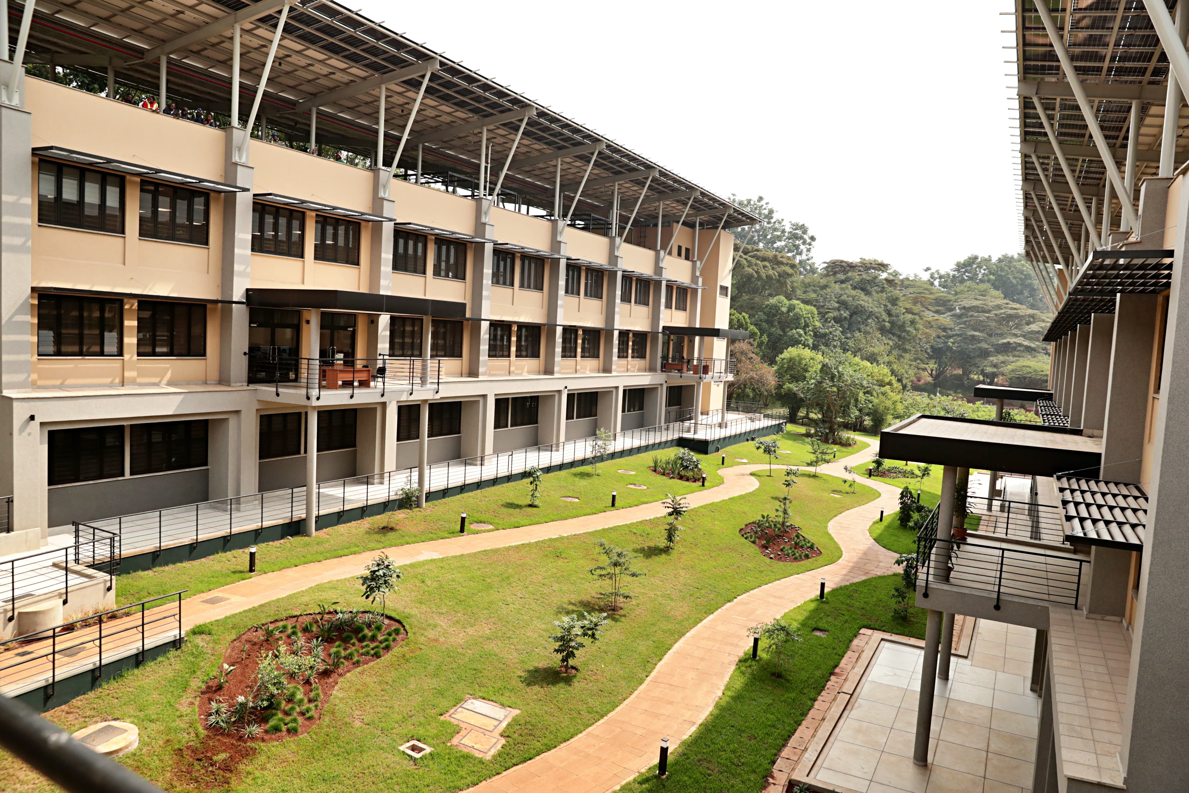 Ongoing renovations and new office block construction