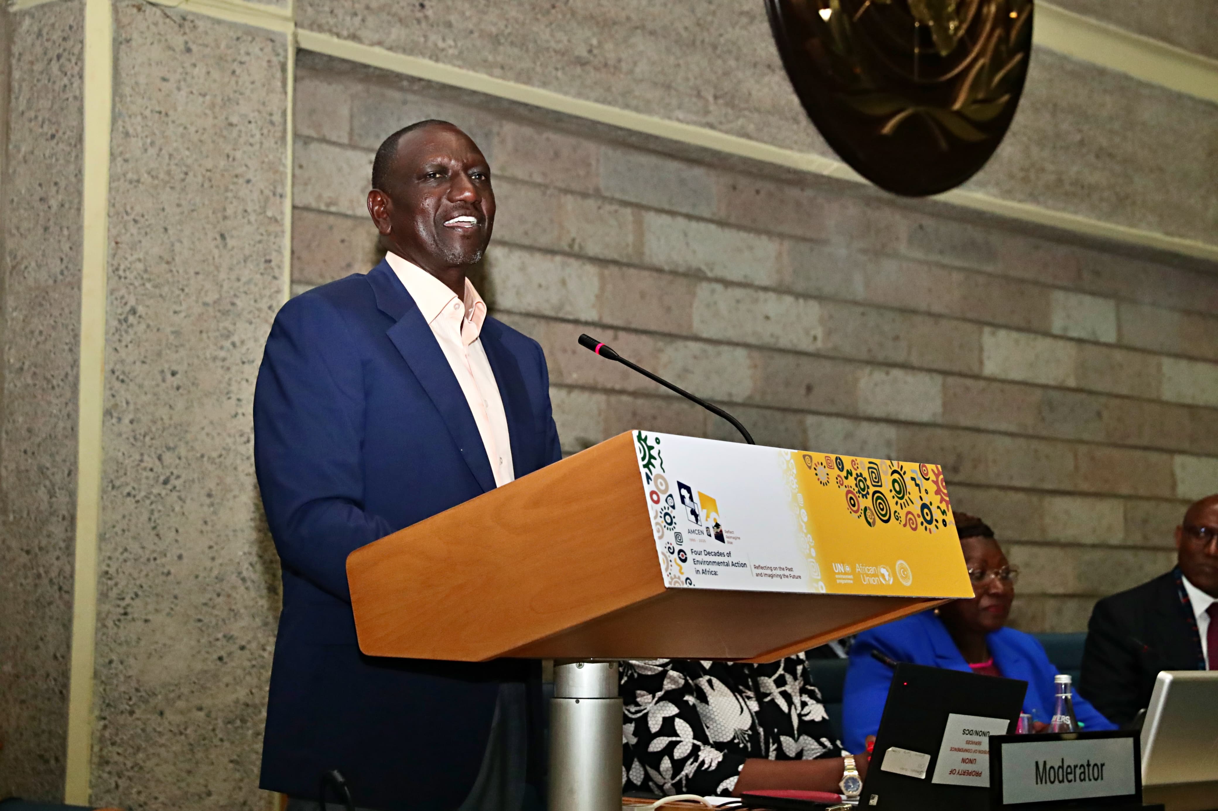 President Ruto makes his remarks at the 20th Ordinary Session of the African Ministerial Conference on the Environment (AMCEN)