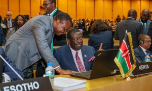 PRIME CABINET SECRETARY DR. MUSALIA MUDAVADI CONSULTS WITH KENYA AMBASSADOR TO ETHIOPIA AND AFRICAN UNION, AMBASSADOR GEORGE ORINA