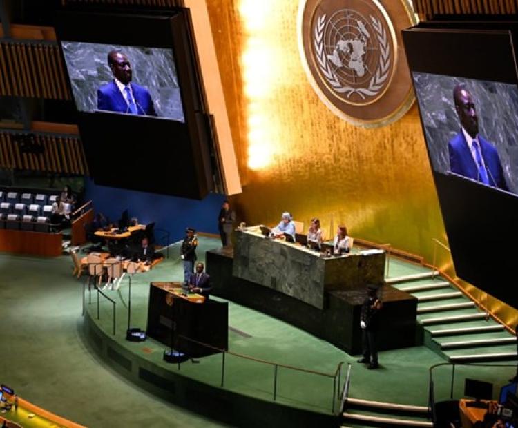 President H.E. Dr. William Ruto delivering Kenya’s National Statement at the United Nations General Assembly in New York, 26th September 2024.