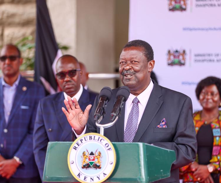Dr Mudavadi addresses the media on diplomatic milestones for 2024.