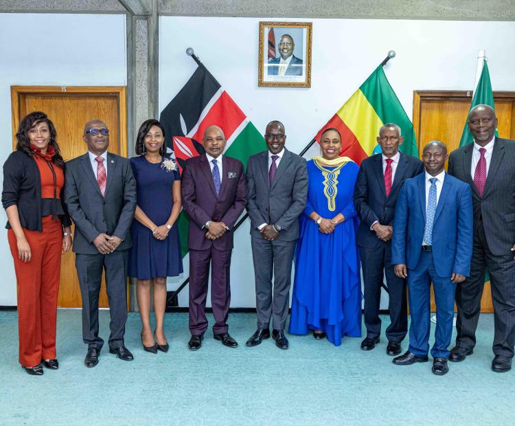 Foreign Affairs Principal Secretary Dr. Korir Sing’Oei meets Kenya's AUC Candidate Dr. Raila Odinga campaign team. 