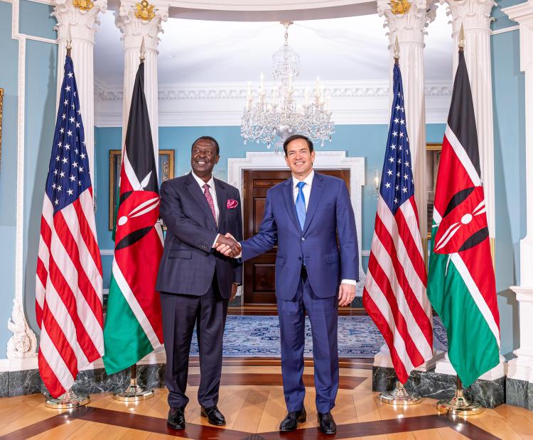 Dr. Musalia Mudavadi with U.S. Secretary Marco Rubio