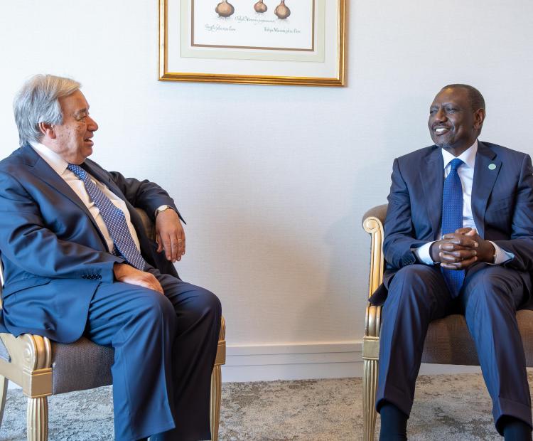 President Ruto and UNSC Antonio Gutterres